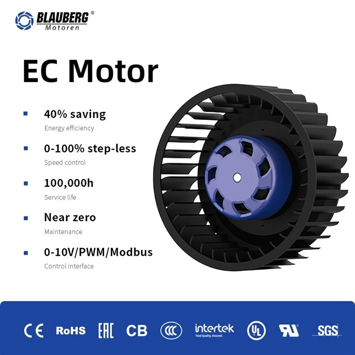 Blauberg BL-F140C-EC-00 140mm EC Forward Curved Centrifugal Fan factory